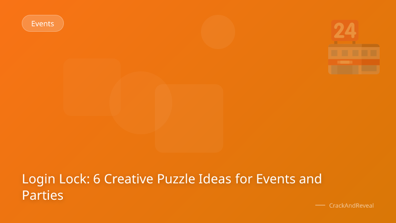Login Lock: 6 Creative Puzzle Ideas for Events and Parties