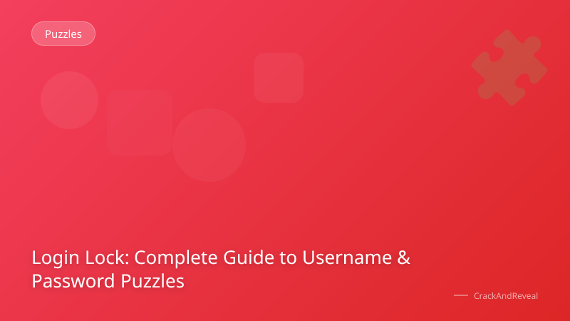 Login Lock: Complete Guide to Username & Password Puzzles