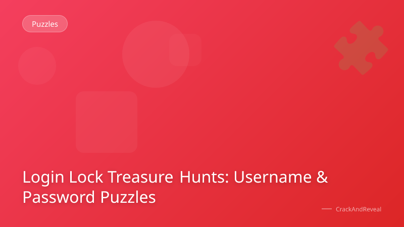 Login Lock Treasure Hunts: Username & Password Puzzles