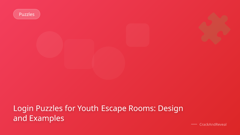 Login Puzzles for Youth Escape Rooms: Design and Examples