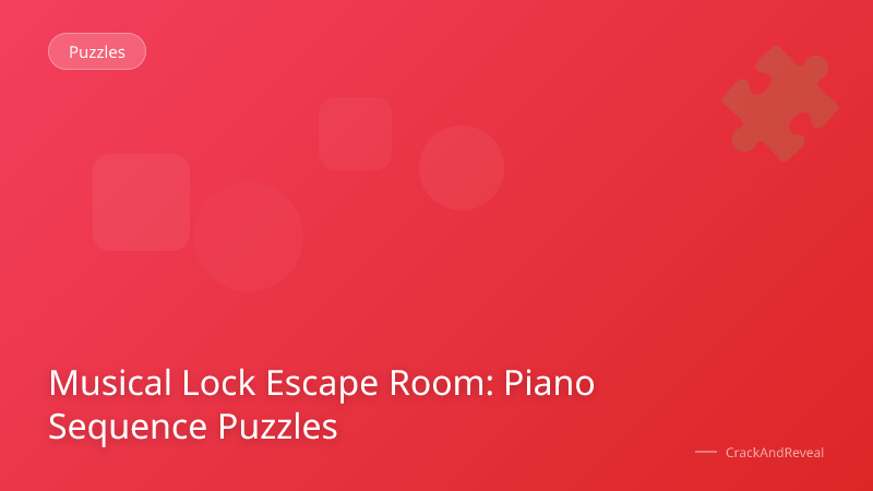 Musical Lock Escape Room: Piano Sequence Puzzles
