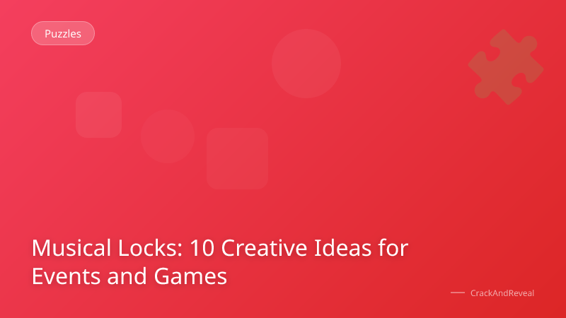 Musical Locks: 10 Creative Ideas for Events and Games
