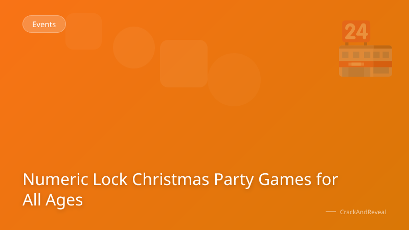 Numeric Lock Christmas Party Games for All Ages