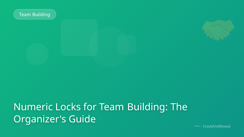 Numeric Locks for Team Building: The Organizer's Guide