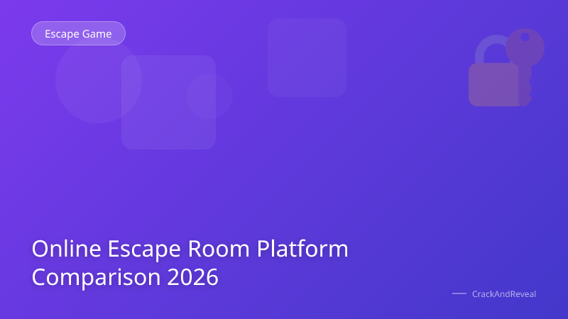 Online Escape Room Platform Comparison 2026
