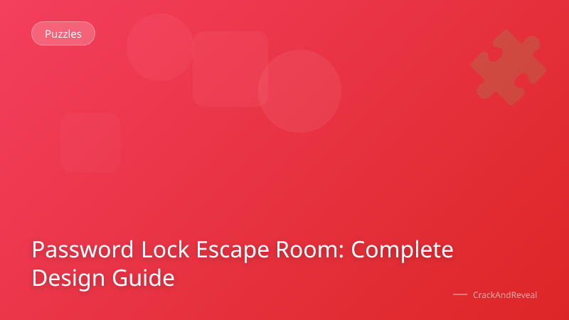 Password Lock Escape Room: Complete Design Guide
