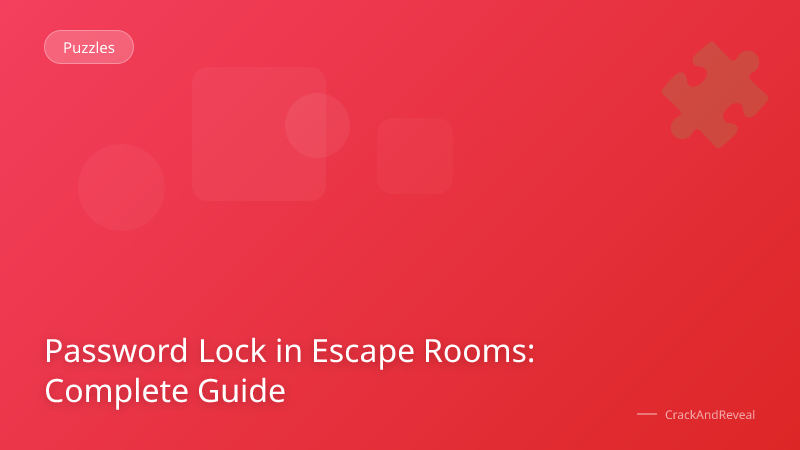 Password Lock in Escape Rooms: Complete Guide