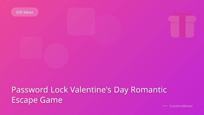 Password Lock Valentine's Day Romantic Escape Game