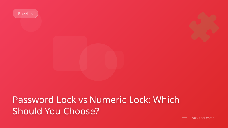 Password Lock vs Numeric Lock: Which Should You Choose?