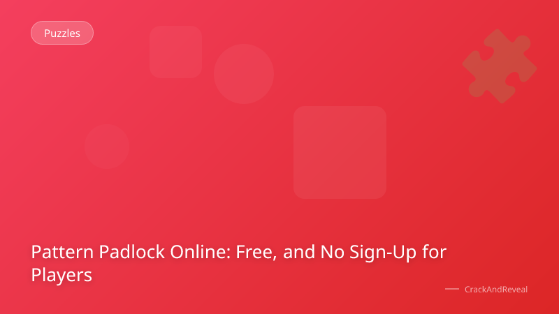 Pattern Padlock Online: Free, and No Sign-Up for Players