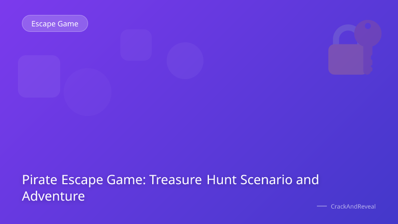 Pirate Escape Game: Treasure Hunt Scenario and Adventure