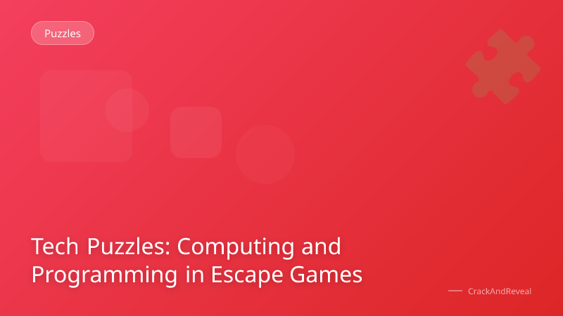 Tech Puzzles: Computing and Programming in Escape Games
