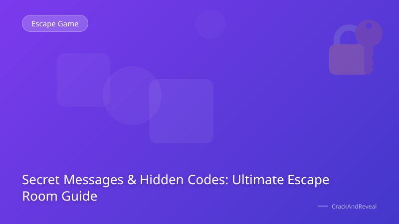 Secret Messages & Hidden Codes: Ultimate Escape Room Guide