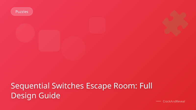 Sequential Switches Escape Room: Full Design Guide