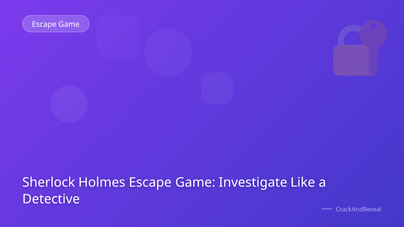 Sherlock Holmes Escape Game: Investigate Like a Detective
