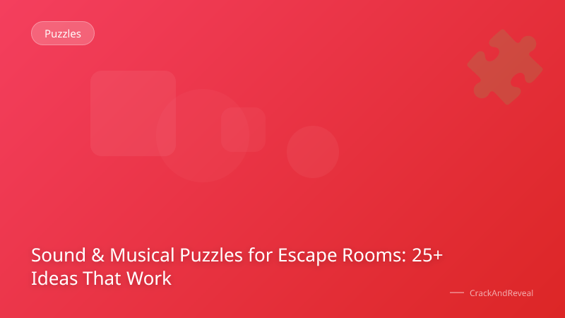 Sound & Musical Puzzles for Escape Rooms: 25+ Ideas That Work
