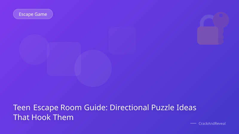 Teen Escape Room Guide: Directional Puzzle Ideas That Hook Them