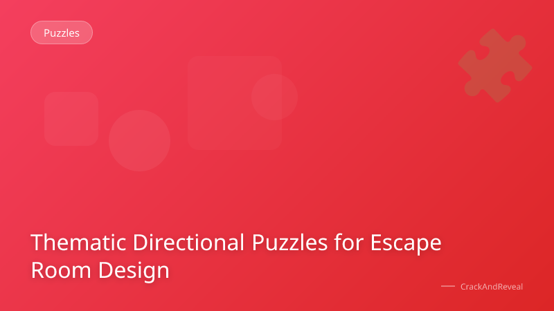 Thematic Directional Puzzles for Escape Room Design