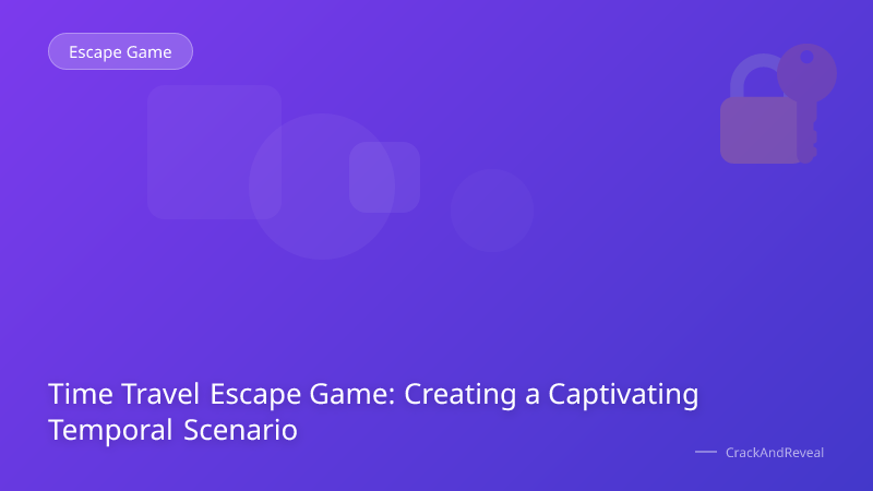 Time Travel Escape Game: Creating a Captivating Temporal Scenario