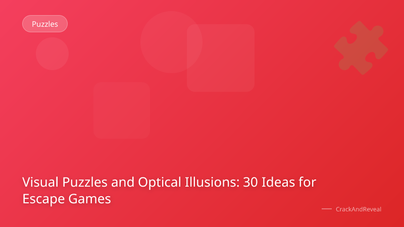 Visual Puzzles and Optical Illusions: 30 Ideas for Escape Games