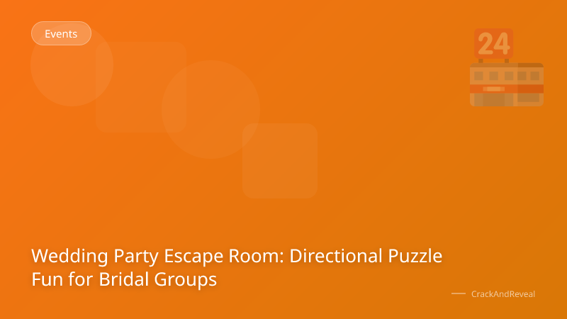 Wedding Party Escape Room: Directional Puzzle Fun for Bridal Groups