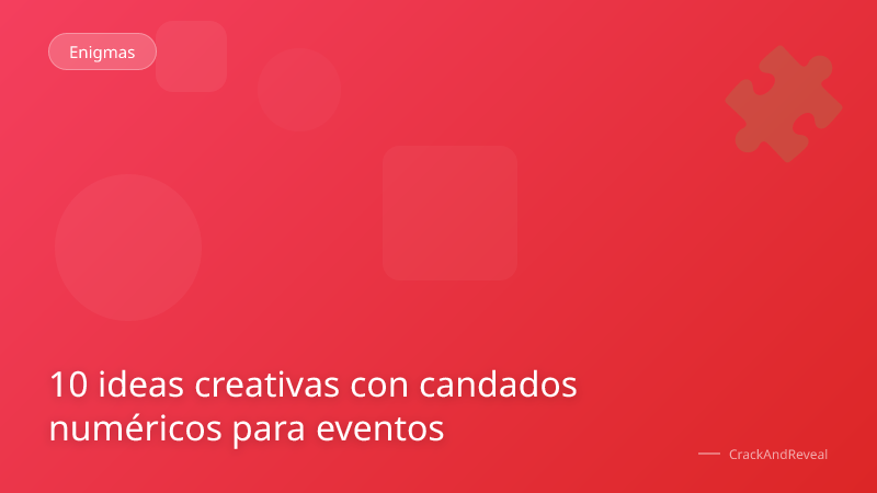 10 ideas creativas con candados numéricos para eventos