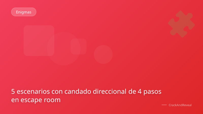 5 escenarios con candado direccional de 4 pasos en escape room