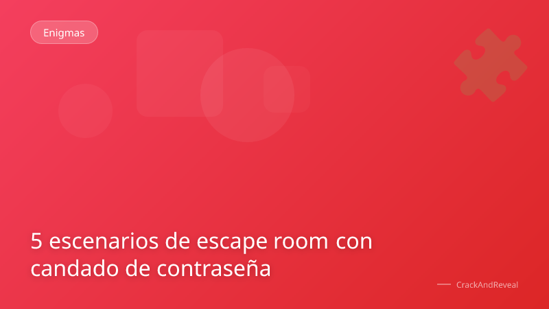 5 escenarios de escape room con candado de contraseña