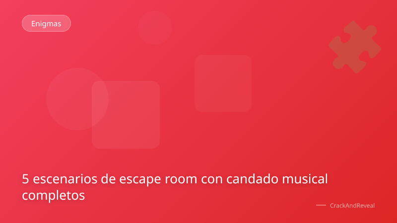 5 escenarios de escape room con candado musical completos