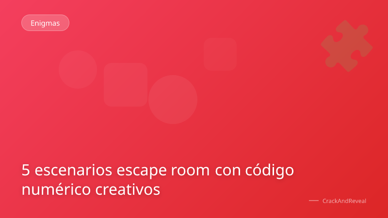 5 escenarios escape room con código numérico creativos
