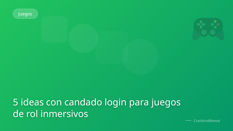 5 ideas con candado login para juegos de rol inmersivos