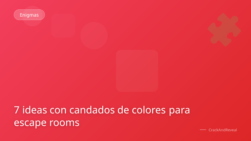 7 ideas con candados de colores para escape rooms
