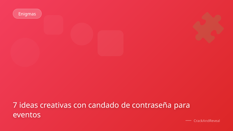 7 ideas creativas con candado de contraseña para eventos