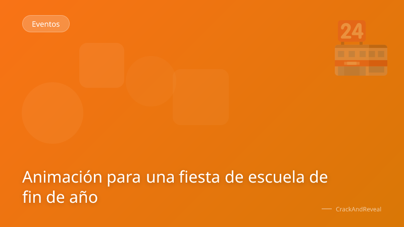 Animación para una fiesta de escuela de fin de año
