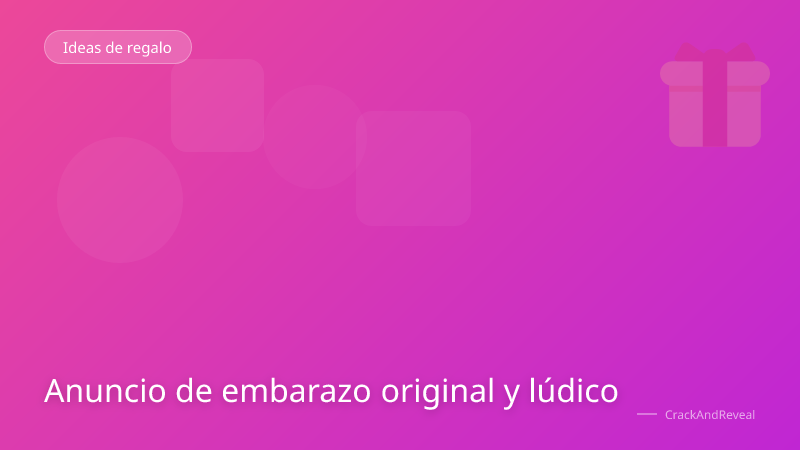 Anuncio de embarazo original y lúdico