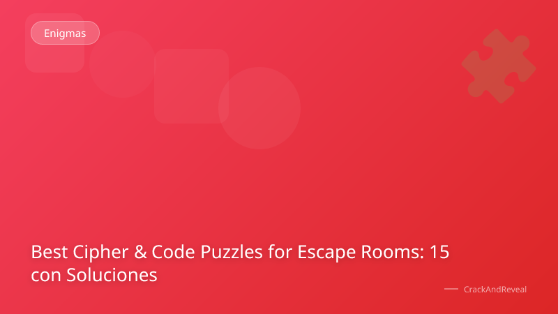 Best Cipher & Code Puzzles for Escape Rooms: 15 con Soluciones