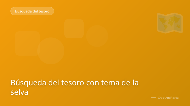 Búsqueda del tesoro con tema de la selva