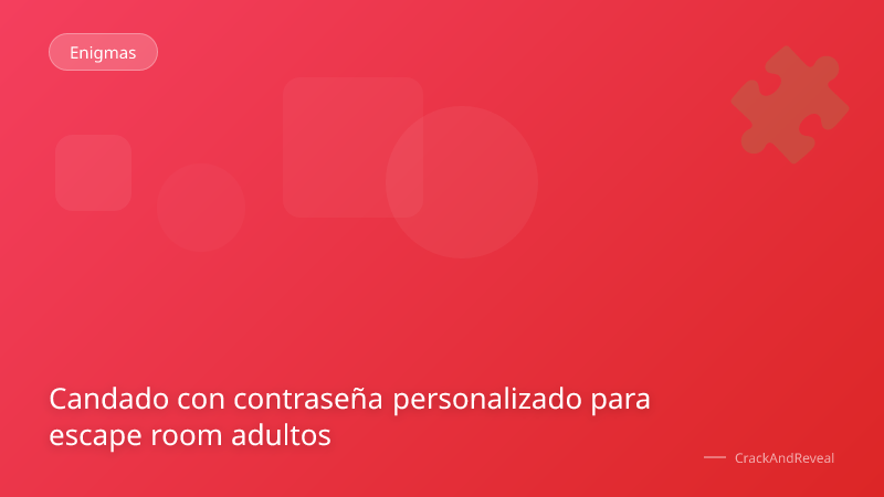 Candado con contraseña personalizado para escape room adultos