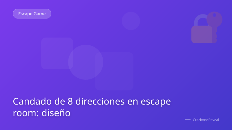 Candado de 8 direcciones en escape room: diseño