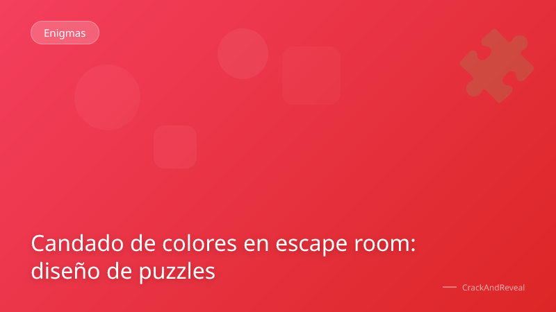 Candado de colores en escape room: diseño de puzzles