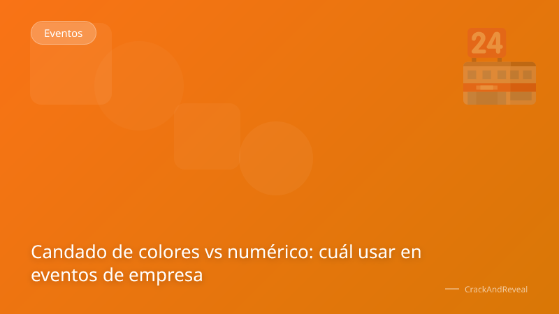 Candado de colores vs numérico: cuál usar en eventos de empresa