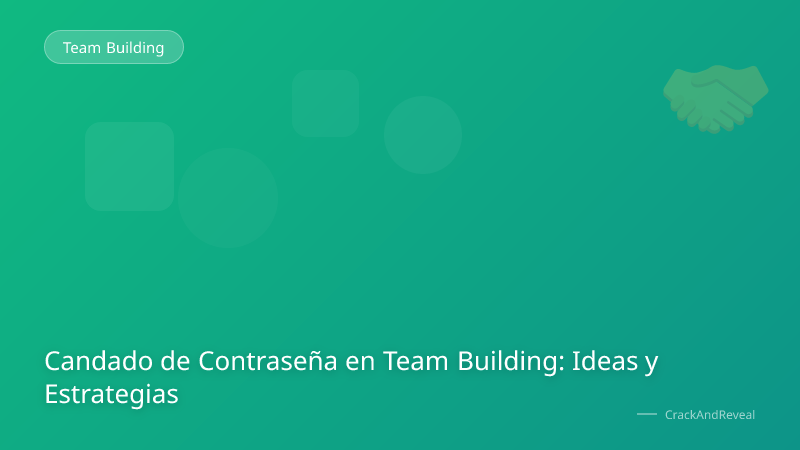 Candado de Contraseña en Team Building: Ideas y Estrategias