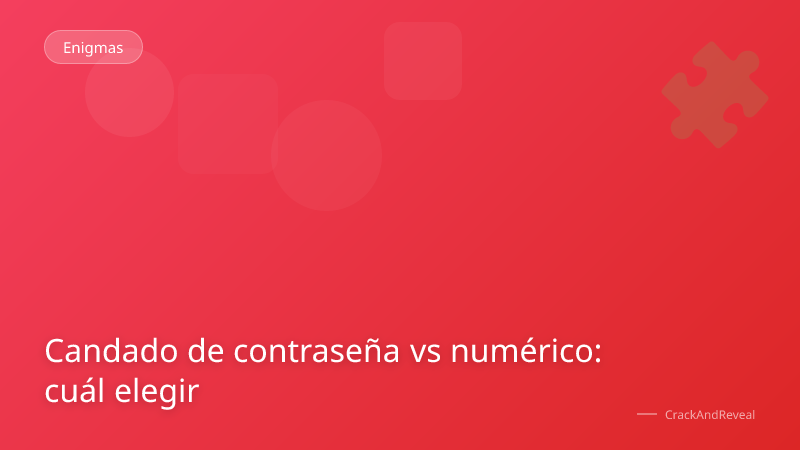 Candado de contraseña vs numérico: cuál elegir