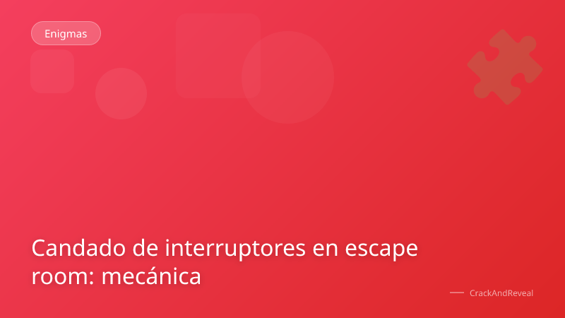 Candado de interruptores en escape room: mecánica