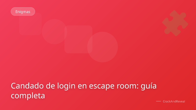 Candado de login en escape room: guía completa