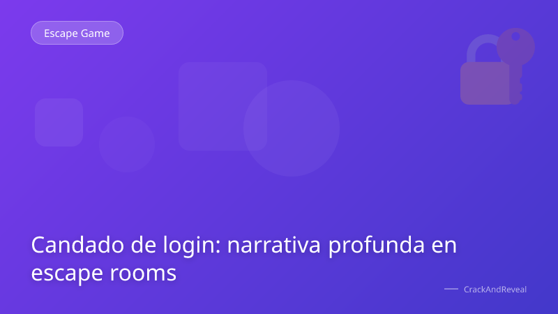 Candado de login: narrativa profunda en escape rooms