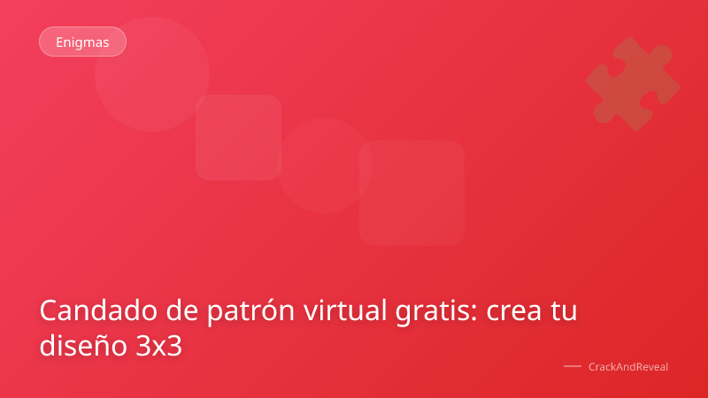 Candado de patrón virtual gratis: crea tu diseño 3x3
