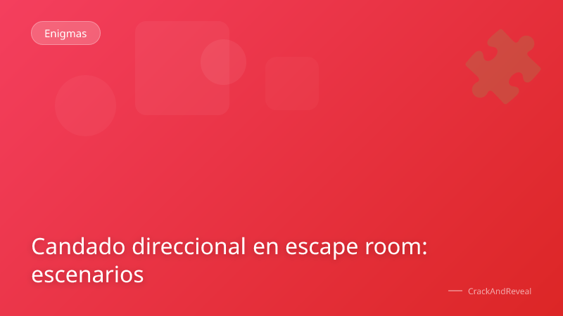 Candado direccional en escape room: escenarios
