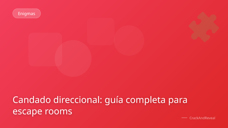 Candado direccional: guía completa para escape rooms