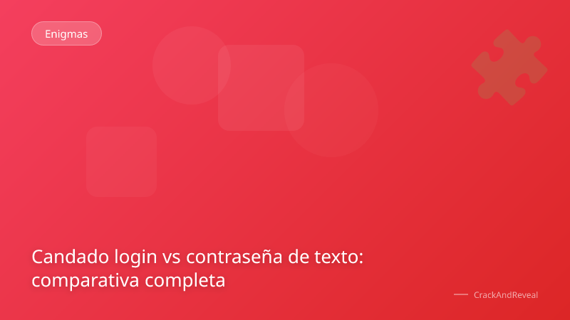 Candado login vs contraseña de texto: comparativa completa